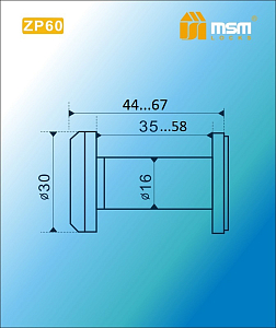 Дверной глазок MSM ZP-60 CP (хром) #233158
